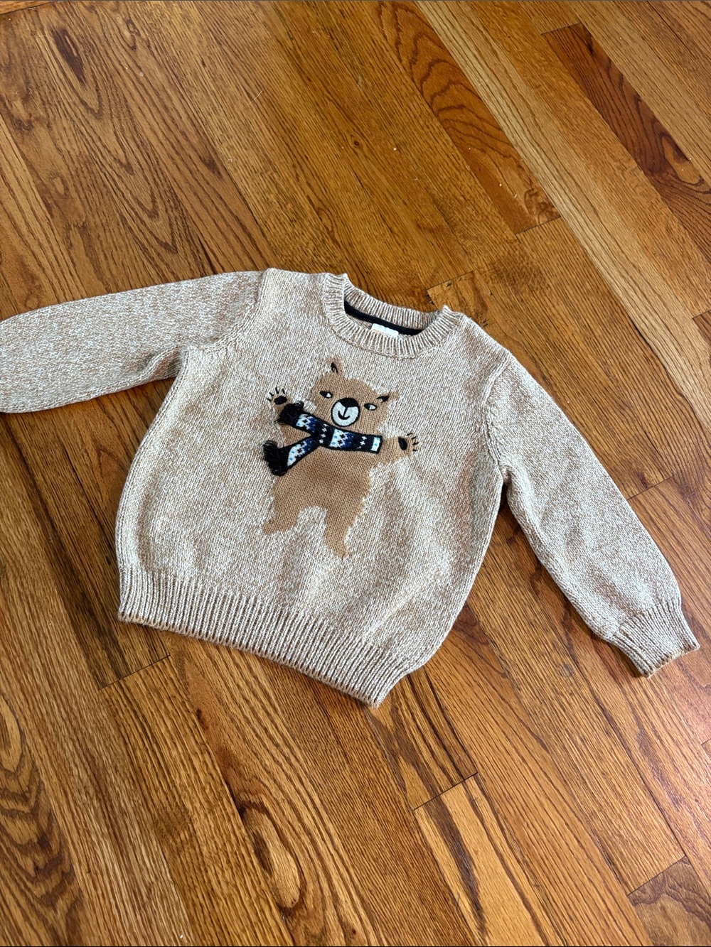 Gymboree Winter Bear Toddler Brown Sweater Knit Size 12-18mos